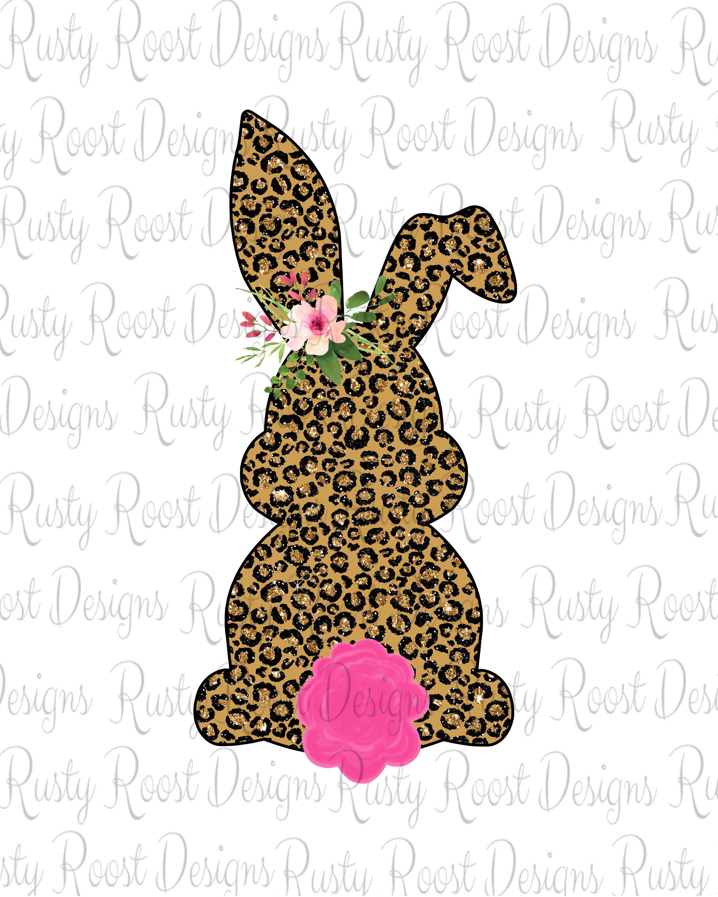 Waterslide Floral Bunny Rabbit-Digital file Easter Sublimation Design Download png Sublimation design