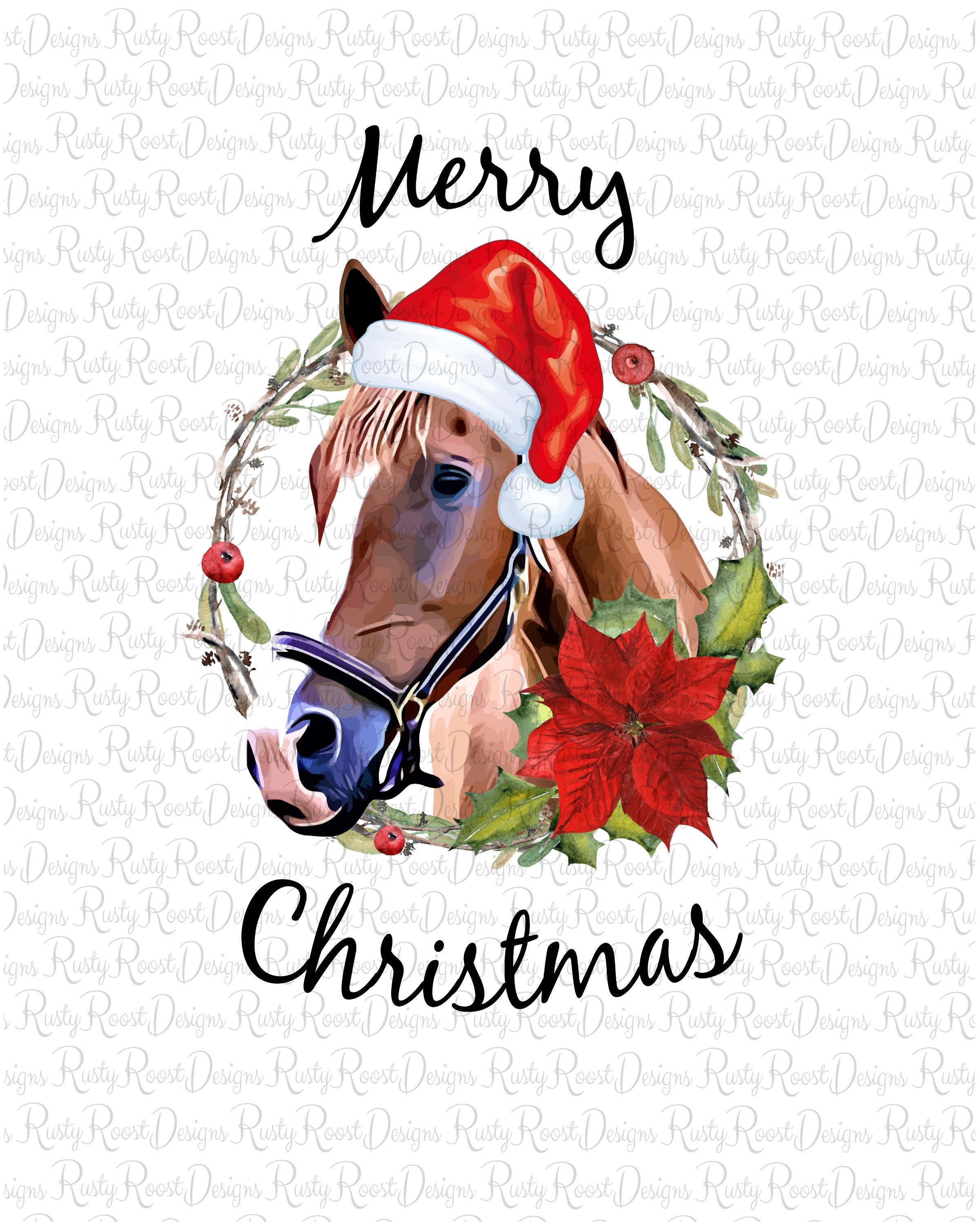Kerst paard Kerstmis ontwerpen downloads - Etsy