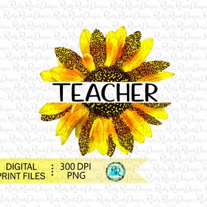 Teacher sublimation designs downloads, Teacher sunflower png, sublimation graphics, teaching sublimation, digital download, printable