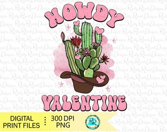 Bonjour la Saint-Valentin PNG, téléchargements de dessins par sublimation, Western Valentine PNG, conception de chemise, Cowboy Valentine, Western PNG, imprimable