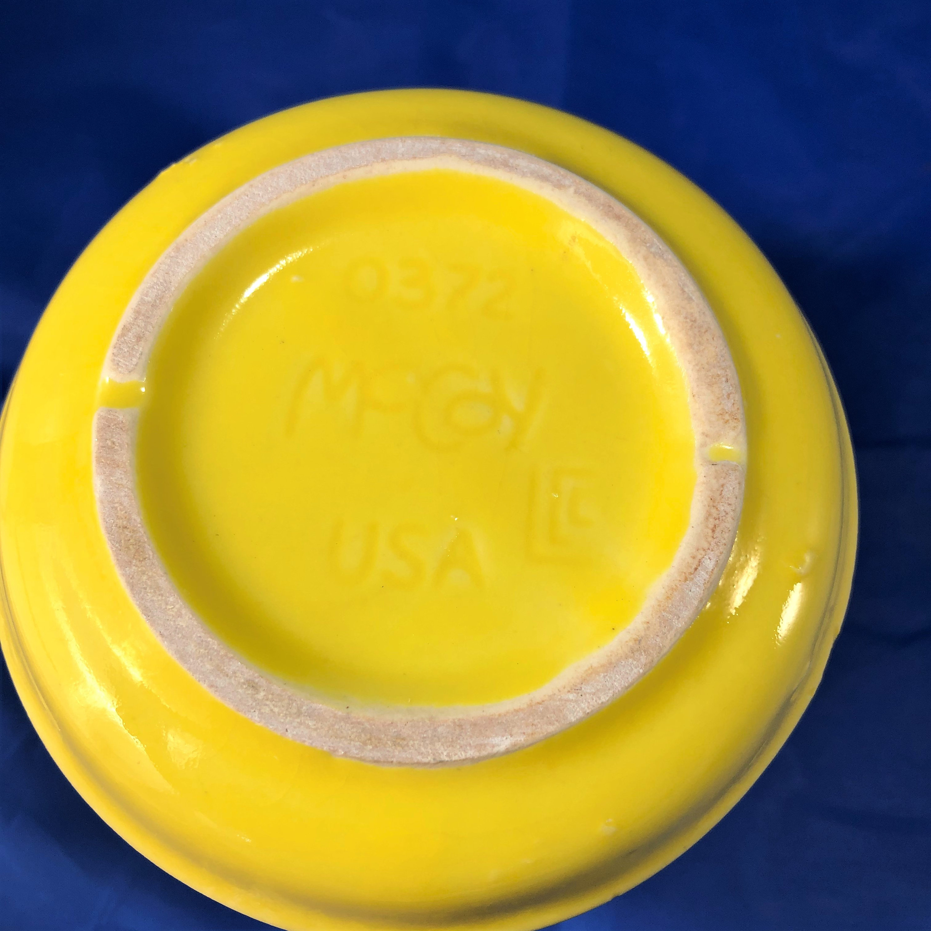 A Pair of Yellow Mccoy Pottery Flower Pots 0372 Bamboo Etsy