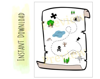 treasure map etsy