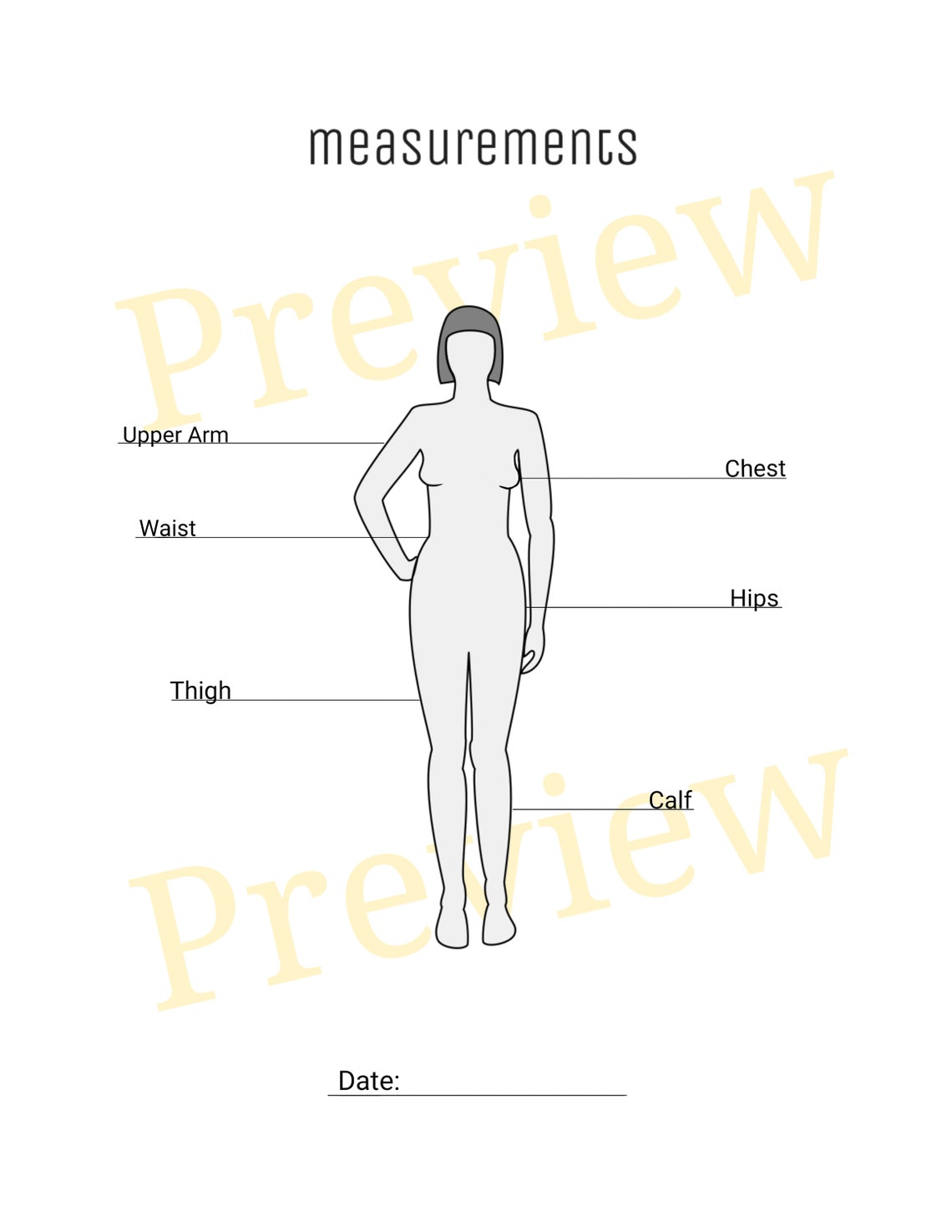 Printable Weight Loss Bundle/ Measurement Chart / Food Log / Weight