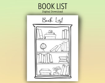 Utskrivbar läslista / boklista / bullet journal / planerare