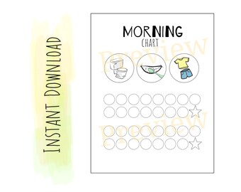 Morning Routine Chart for Kids Printable Morning Checklist - Etsy