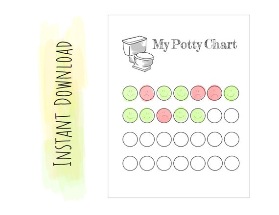 Kids Printable Potty Reward Chart/ Toilet Chart/ Sticker Prize | Etsy
