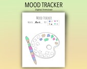 Printable Paint Palette Mood Tracker / Progress tracker / bullet journal / planner