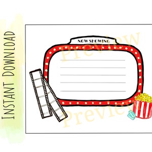 Printable Movie Showing Poster / &quot;Now Showing&quot;