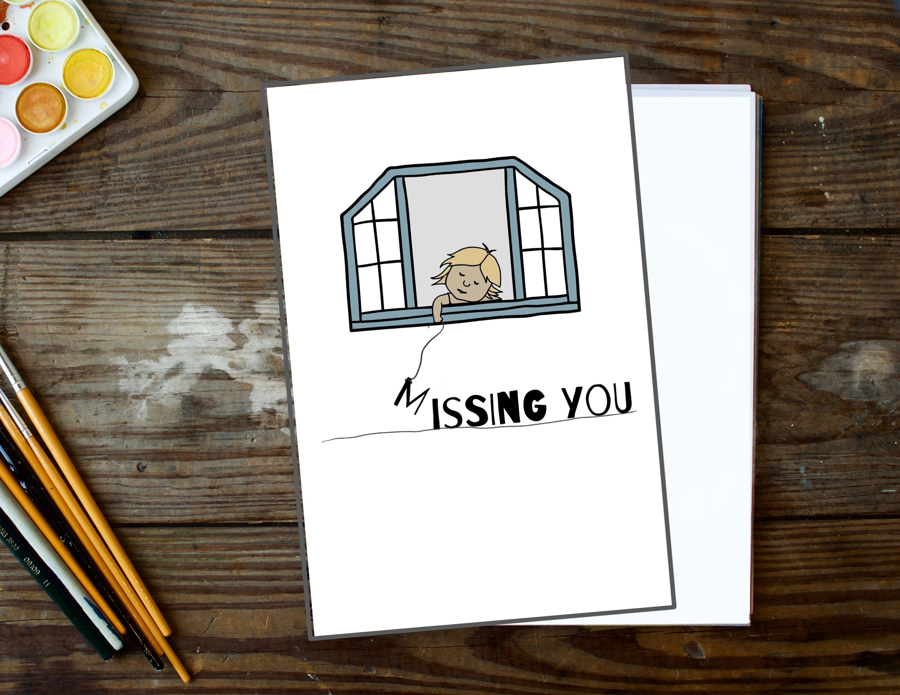 Printable I miss you Card / Missing You / instant download
