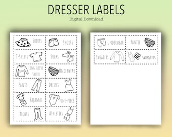 kids drawer labels etsy