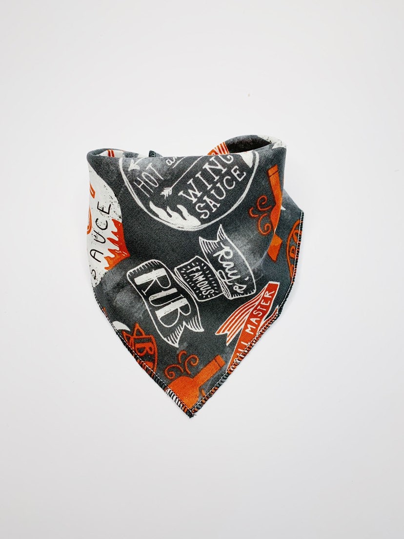 Hot Sauce Bandana BBQ and Wings Custom Frenchie Neck Bandana Etsy