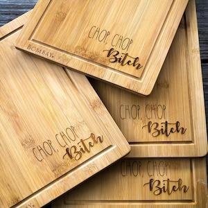 CHOP, CHOP BITCH svg/pdf file - Funny Cutting Board Sayings