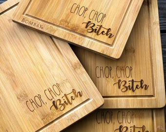 CHOP, CHOP BITCH svg/pdf file - Funny Cutting Board Sayings