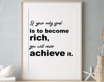 Quote by John D. Rockefeller | Home office wall art | Motivational poster | Beautiful home office decor | A perfect gift choice |