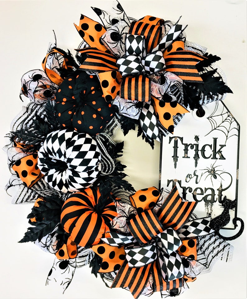 Halloween Deco Mesh Wreath Fall Wreath Halloween Wreath for Etsy