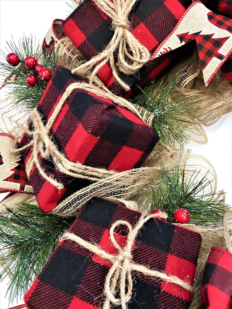 buffalo plaid farmhouse christmas decor buffalo plaid farmhouse christmas decor