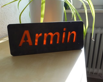 "Heavy Duty" nameplate made of 5 mm mild steel