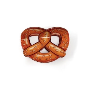 Pretzel Hair Claw Fun Hair Claw, New York Trendy Hair Clip, Acetate Thick Hair Clip, Cute Pretzel Hair Clips for Pretzel Lovers,