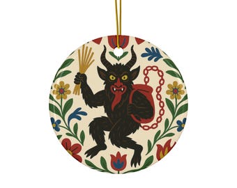 Krampus Christmas Ceramic Ornament