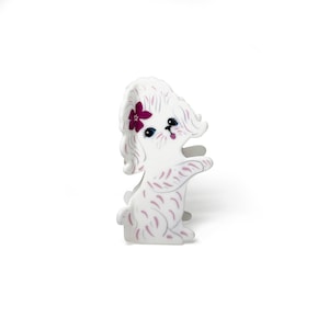 Fluffy Dog Hair Claw Clip – Cute Begging Pup Accessory, Statement Hair Claw, Gift for Dog Lovers,