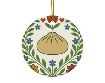 Dumpling Ceramic Ornament ornament