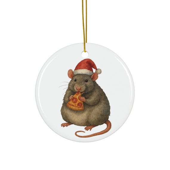 Pizza Rat Christmas Ornament: New York City Holiday Decor - Etsy