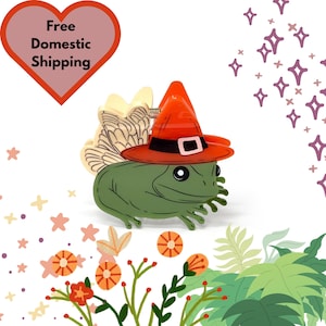 Fairycore Toad Hair Claw Clip Whimsigoth Frog Hair Accessory, Witchy Cottagecore Clip, frog core, Gothic Fairy Fashion, girlish hair clip