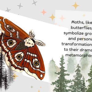 "Close-up of a Lunar Moth hair clip featuring a Death's Head motif, showcasing fine craftsmanship."