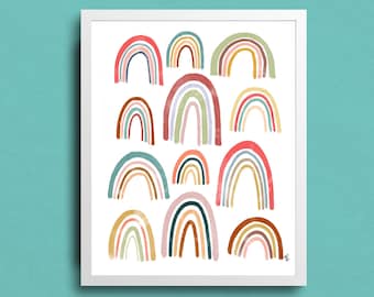 Colorful Rainbow Wall Art// INSTANT DOWNLOAD// Fun art digital print
