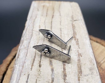 Sterling Silver Geometric Stud Earrings