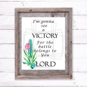 see a victor, poster, printout, lyrics, home decore, christian, worship, farmhouse, digital, cactus, succulent, wallart