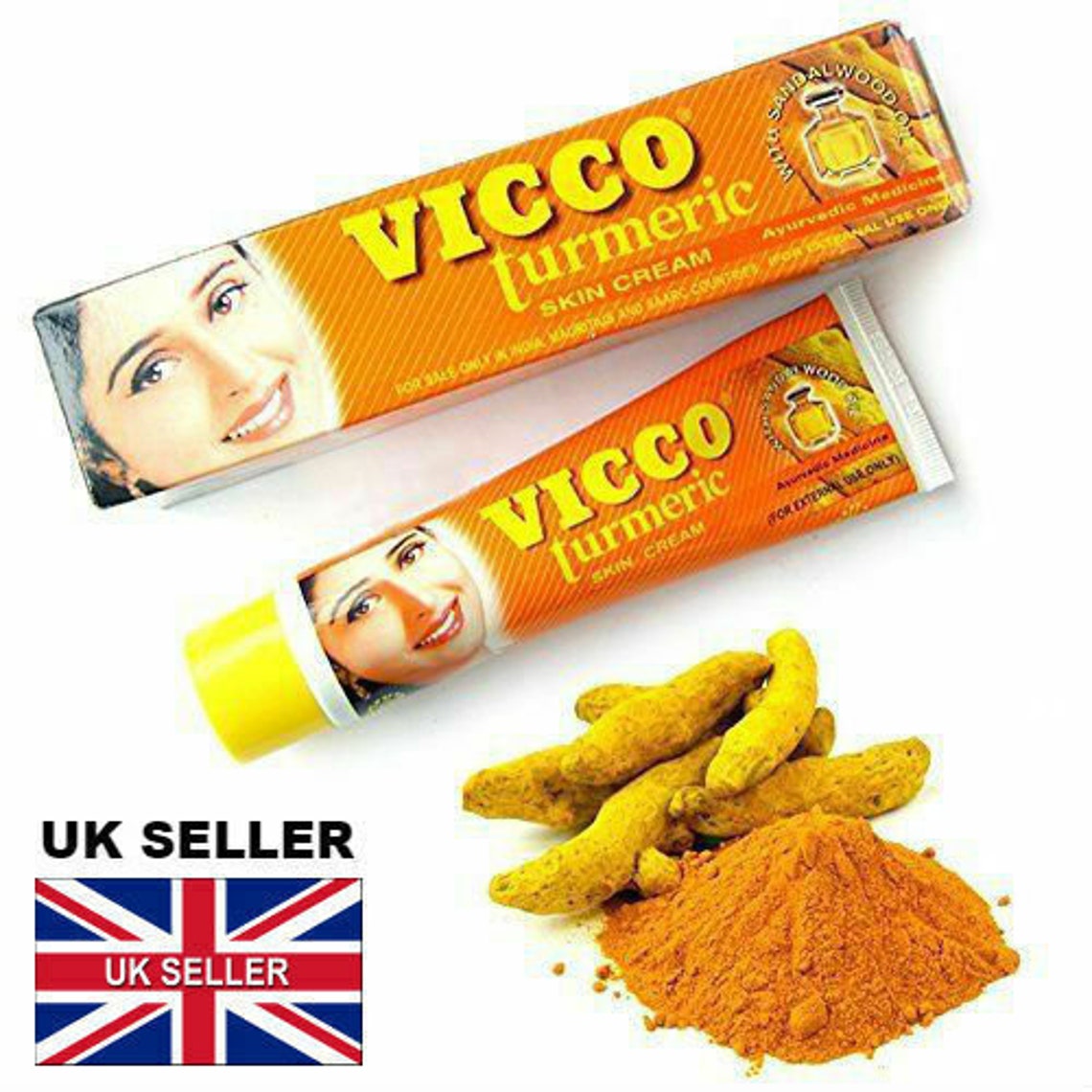 Vicco Turmeric Face Cream With Sandalwood Oil Natural Etsy