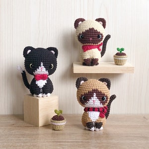 Bundle 3 in 1 Kitten Boy Patterns | crochet cat pattern | amigurumi cat pattern | English PDF pattern