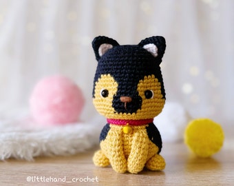 Rocky, the German Shepherd puppy pattern | crochet dog pattern | amigurumi dog pattern | crochet German Shepherd | English PDF pattern