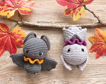 The little bat crochet pattern | crochet bat | bat amigurumi | crochet halloween | English pattern