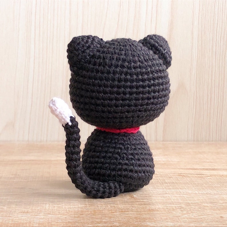 Charcoal, the little tuxedo kitten pattern crochet cat pattern amigurumi cat pattern crochet tuxedo cat English PDF pattern image 4