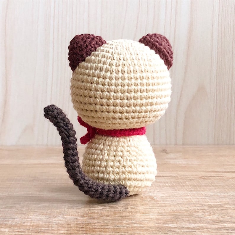 Casper, the little siamese kitten pattern crochet cat pattern amigurumi cat pattern crochet siamese cat English PDF pattern image 4