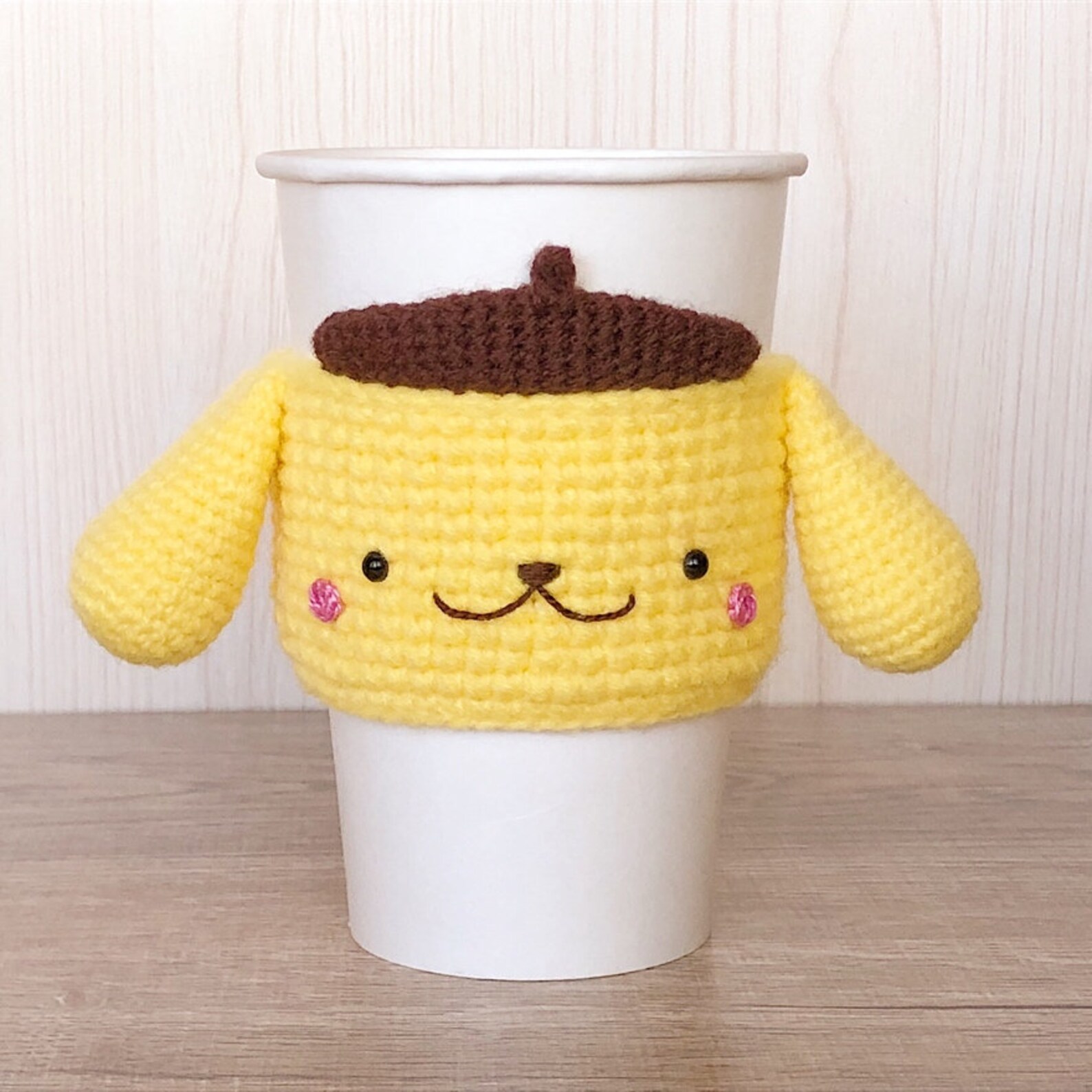Pompompurin Crochet Cup Cozy Pattern Coffee Cup Cozy Etsy
