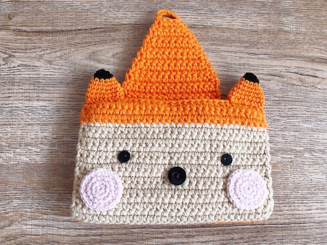 The Fox Crochet Hook Case Pattern crochet fox crochet hook Etsy