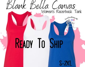 BELLA CANVAS blanks for T Shirts, Racerback Tank Top for Women, Sleeveless Workout Shirt, Plain Tank Tops, Wholesale Clothing