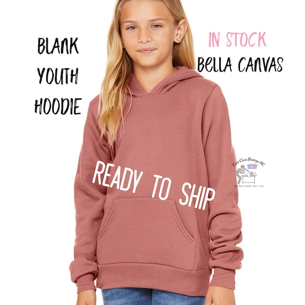 Blank Bella Canvas Sweatshirt Hooded, Youth Hoodies for Sublimation,  Bulk Hoodies For Teens Boys, Bella and Canvas Hoodie, Cozy Hoodie Kids