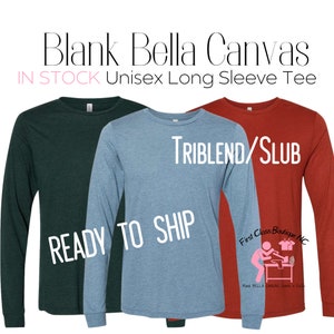 BELLA CANVAS Long Sleeve Jersey Shirt, Ready To Ship, Unisex Plain Tshirt,  Blank Light Weight T-Shirt, Wholesale Womens Shirts
