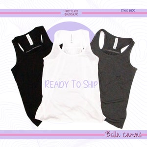 BELLA CANVAS Flowy Tank Tops for Women, Blank Racerback Tank Tops, Bella Tank, Workout Tank Tops, Sublimation Tank Tops