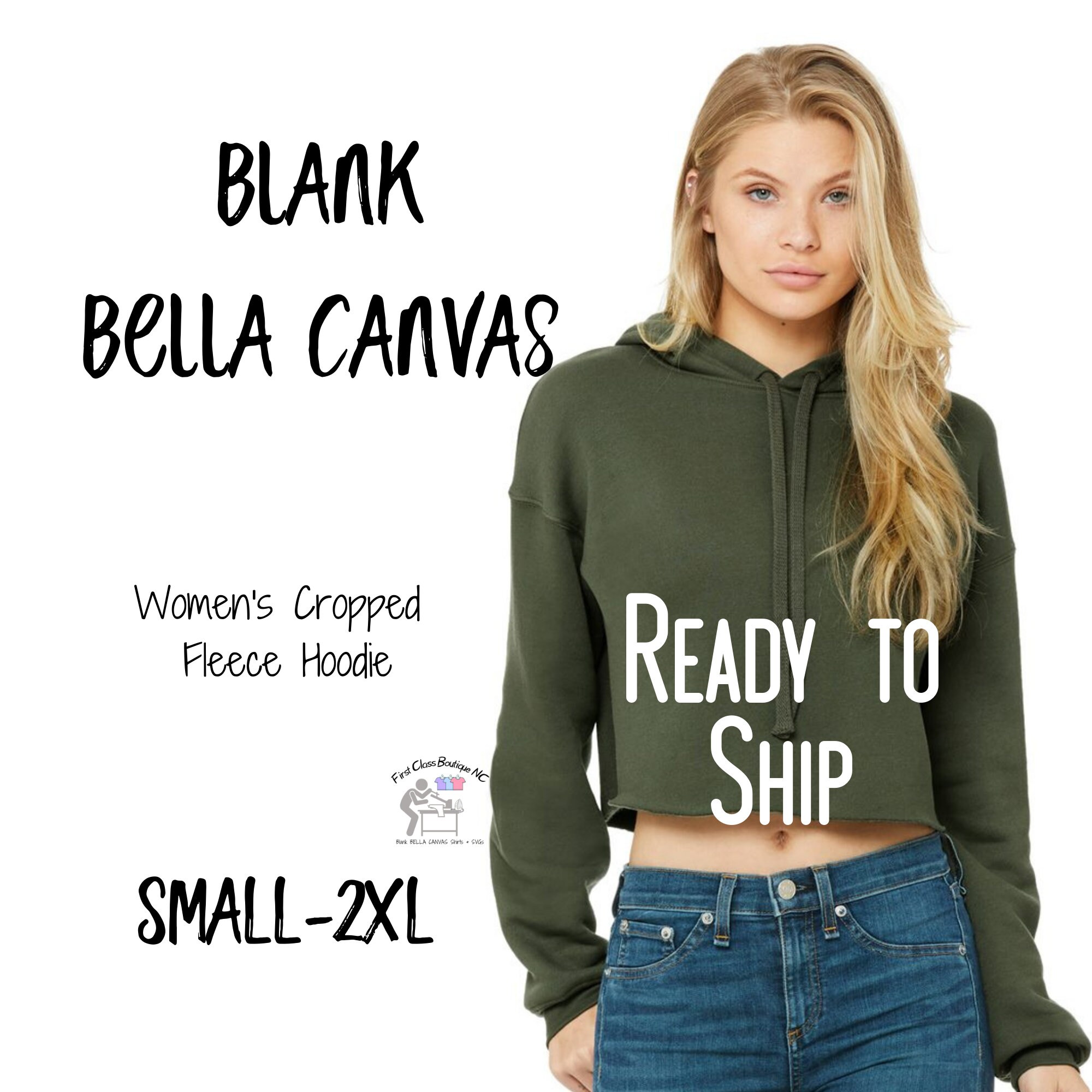 Cropped Zip Hoodie - Etsy
