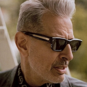 Jeff Goldblum JMM Style Square Sun Frames Vintage Eyewear - Black/ Crystal in 53mm