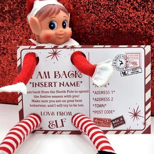 Editable Christmas Elf Templates, Editable Elf Download Elf Arrival, Elf Arrival Personalised, Elf is BACK, Instant Download