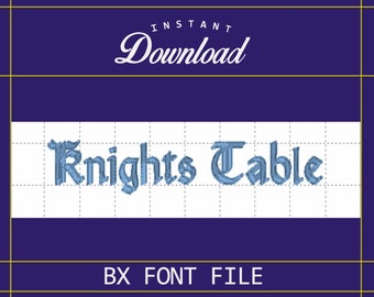 Old English Style Embroidery Font, Embroidery Design, Digital Download, Machine Embroidery, BX Fonts, BX Format, 15 Sizes, Instant Download
