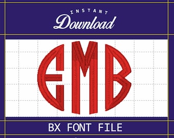 Jagged Monogram Machine Embroidery Font INSTANT DOWNLOAD / Machine Embroidery / Customize Your Own Designs / 5 Sizes Available 3.5in - 7.5in
