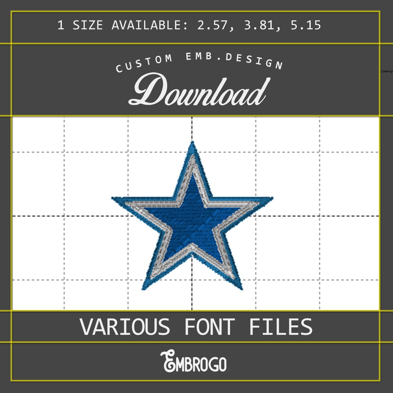 1 DALLAS COWBOYS 5 SCRIPT NFL FOOTBALL PATCH – UNITED PATCHES