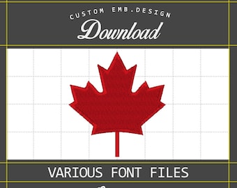 Maple Leaf Embroidery Design, Canada Maple Leaf Embroidery, Maple Embroidery Pattern, Nature Design, Instant Download, 4 Sizes Available